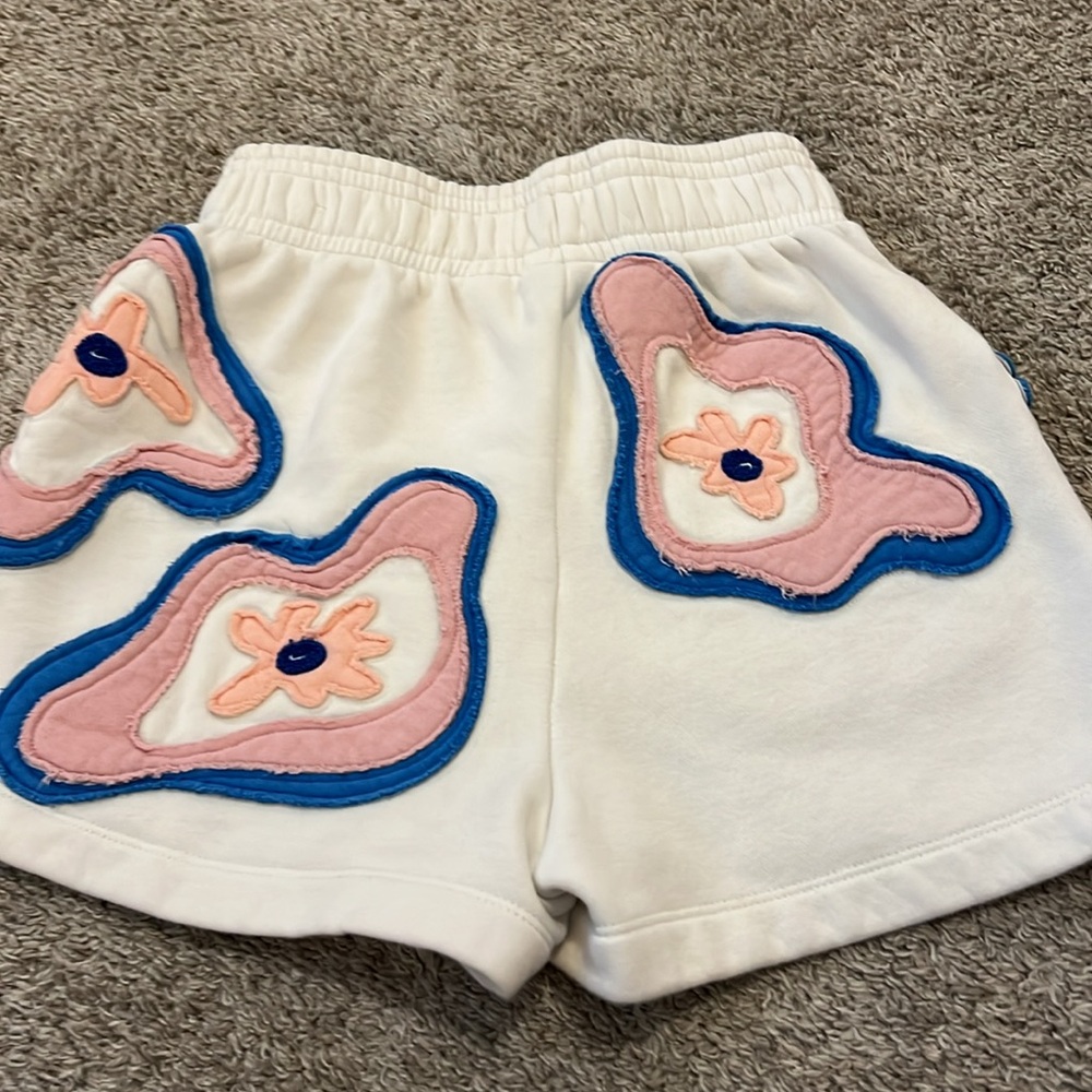 Nike Project U*phoria Embroidered Flower‎ Patch Shorts White Multicolor XS fun - Picture 11 of 15